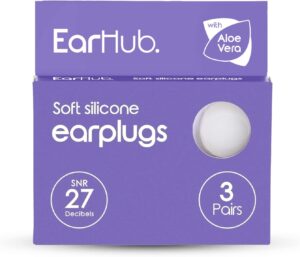 earhub sleepwell soft silicone earplugs